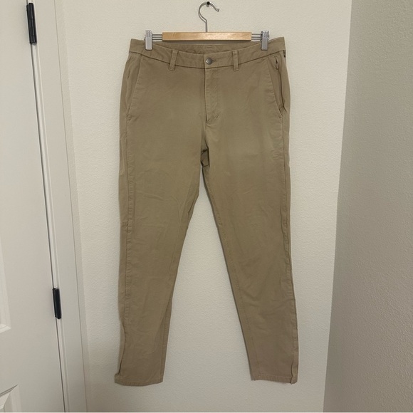 Lululemon Commission Pants Slim Fit Beige Sand Color Size 33 Waist Men’s - Picture 2 of 11